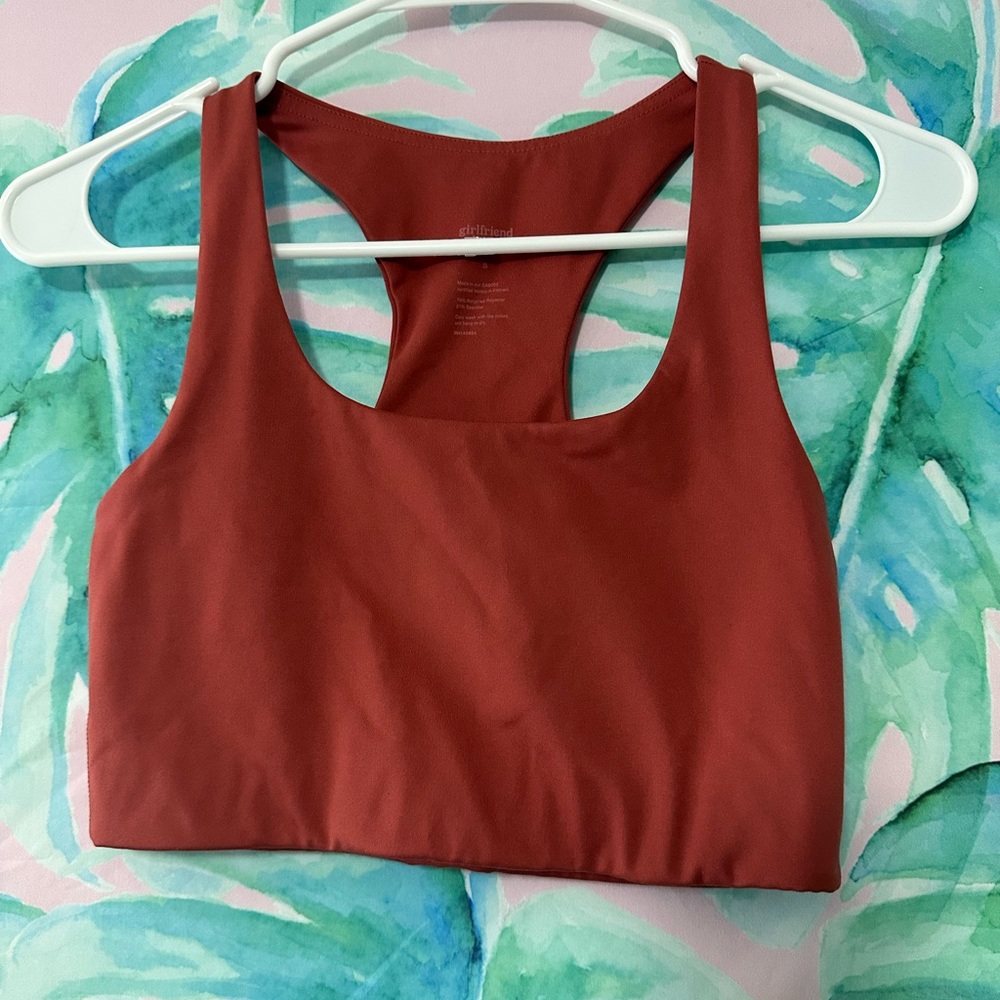 girlfriend collective Paloma Bra in Terra, size Small
